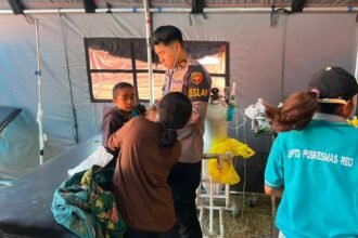 Follow Up Pasien, Tim Kesehatan Korbrimob Pastikan Kondisi Warga Terdampak Gempa Terpantau